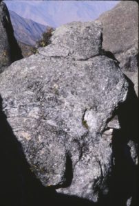 This face has a line of sight of 315 degrees north (7/8 of the circle). It is defined mainly by the nose, the eyes are rarely seen, but the chin, ear and head cover are evident in all seasons. Many photographs of the knight at different seasons show essentially the same figure.